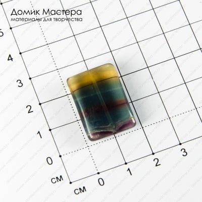 K-Bus-000918 - флюорит, бусина, натуральный камень, Африка, 24х17х6мм