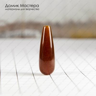 K-Bus-000921 - агат, бусина, глянцевая поверхность, натуральный камень, 29,5х9мм