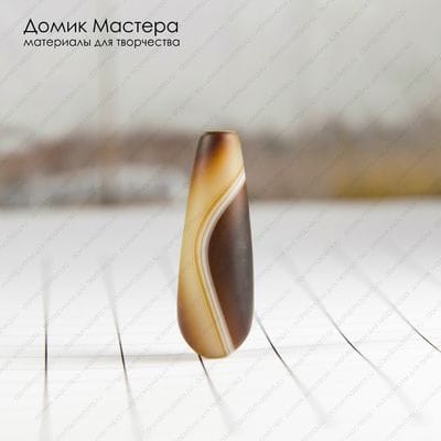 K-Bus-000922 - агат, бусина. матовая поверхность, натуральный камень, 29х9,5мм
