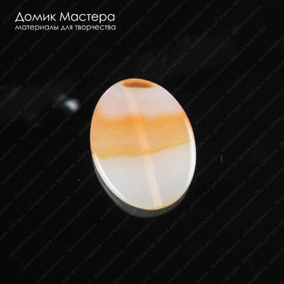 K-Bus-000949 - агат, бусина, натуральный камень, Африка, 38х29х5мм