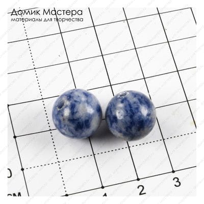 K-Bus-000960 - содалит, бусина, натуральный камень, 13мм