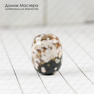 K-Bus-000980 - яшма океаническая, бусина, 17х13мм