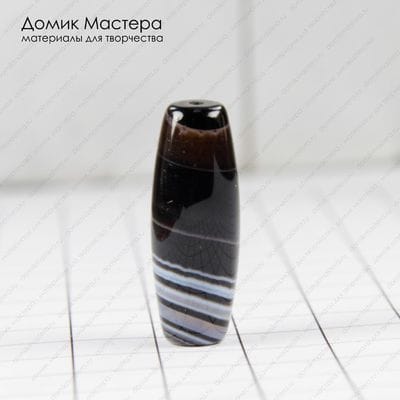 K-Bus-000981 - агат, бусина, натуральный камень, 28х10мм