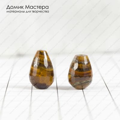 K-Bus-000989 - тигровый глаз, пара бусин, натуральный камень