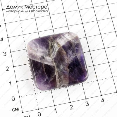 K-Bus-000991 - аметист, бусина, граненая, натуральный камень, 35х34х9мм