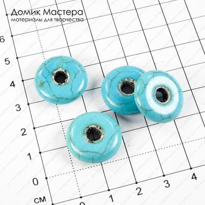 K-Bus-000993 - говлит, бусина, тонирован, 20х5,5мм