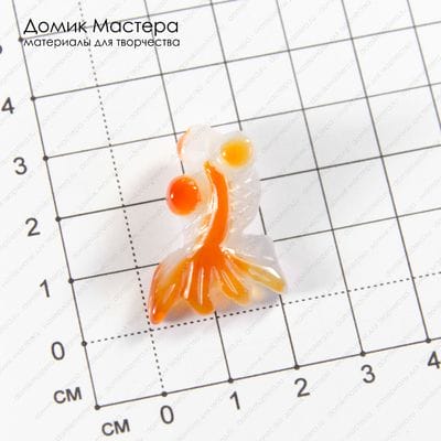 K-Bus-001011 - агат, подвеска, резная рыбка, натуральный камень, 32х22х13мм