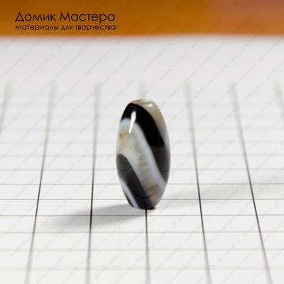 K-Bus-001025 - агат, бусина, натуральный камень, тонирован, 20х10мм