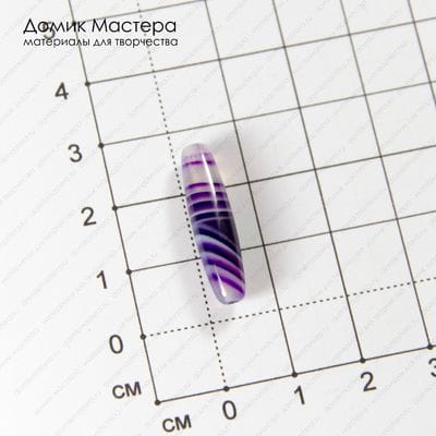 K-Bus-001029 - агат, бусина, тонирован, натуральный камень, 24х6мм