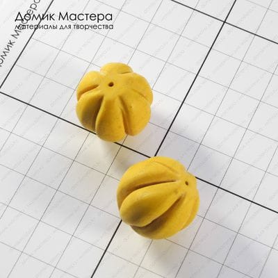 K-Bus-001035 - пара бусин, полимерная глина, 21х21х21мм