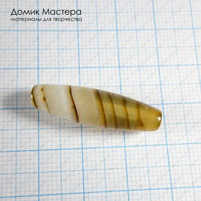 K-Bus-001046 -  агат, бусина. тонирован, натуральный камень, 29х8мм