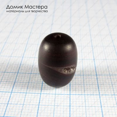 K-Bus-001048 - агат, бусина, натуральный камень, с микрожеодой на поверхности, 17х12мм