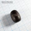 K-Bus-001048 - агат, бусина, натуральный камень, с микрожеодой на поверхности, 17х12мм