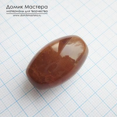 K-Bus-001053 - агат, бусина, "кракле", натуральный камень, 29х18мм