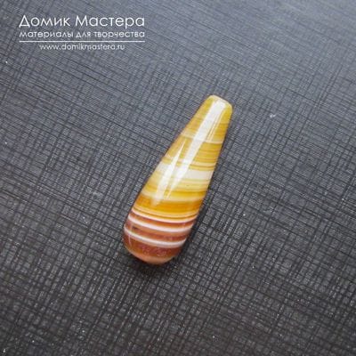 K-Bus-001055 - агат, бусина, натуральный камень, 29х10мм
