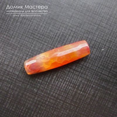 K-Bus-001059 - агат, бусина, тонирована, граненая, 30х8мм