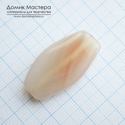 K-Bus-001061 - агат, бусина, натуральный камень, 31х17х5мм 