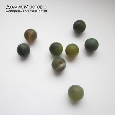 K-Bus-001064 - агат, комплект бусин, тонированы, 10мм