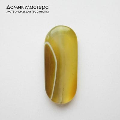 K-Bus-001078 - агат, бусина, натуральный камень, тонирован, 39х16х6мм