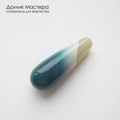K-Bus-001083 -агат, бусина, натуральный камень, тонирован, 29х9мм