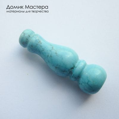 K-Bus-001085 - говлит, бусина, натуральный камень, тонирован,44х13мм