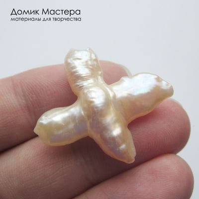 K-Bus-001087 - жемчуг, бусина, натуральный, 30х27х7мм