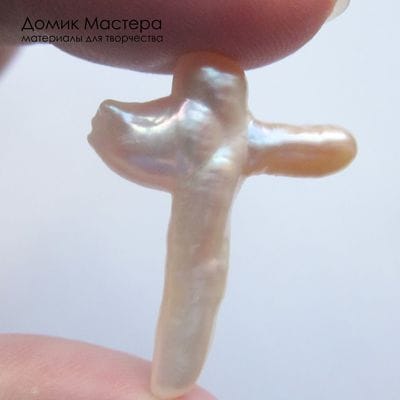 K-Bus-001090 - жемчуг, бусина, натуральный, 30х24х8мм