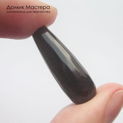 K-Bus-001091 - агат, бусина, огранка, натуральный камень, тонирован, 30х10мм