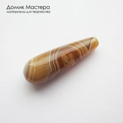 K-Bus-001106 - агат,  бусина, натуральный камень, тонирован,   30х9мм