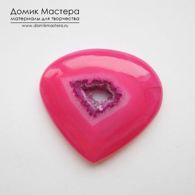 K-K-000208 - агат с жеодой, тонирован, 54х50х10мм