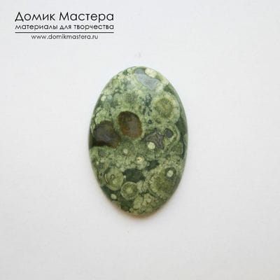 K-K-000865 - яшма, кабошон, 35х24х4мм