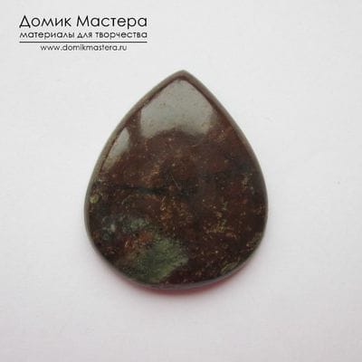 K-K-000904 - хризопраз в породе, кабошон, Перу, 48х32х5мм