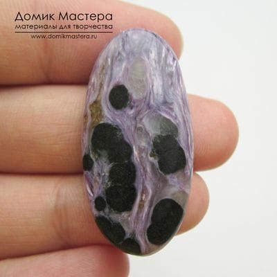 K-K-000907 - чароит, кабошон, 38х19х5мм