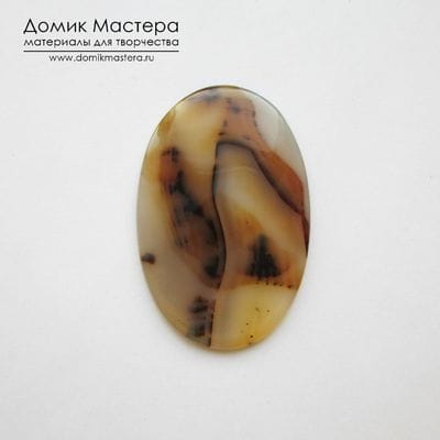 K-K-000924 - агат, кабошон, Африка, 42х28х3мм