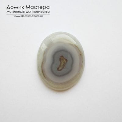 K-K-000928 - агат глазковый, кабошон, Африка, 28х23х4мм