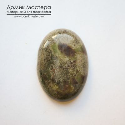 K-K-000966 - яшма, кабошон, 35х25х6мм