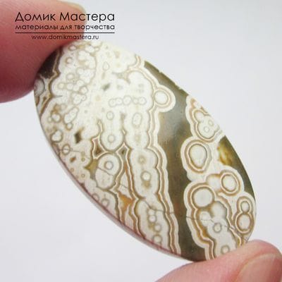 K-K-001045 - океаническая яшма, кабошон, 37х19х4 мм