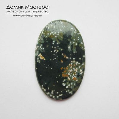 K-K-001070 - яшма океаническая, кабошон, Мадагаскар, 54х34х5мм