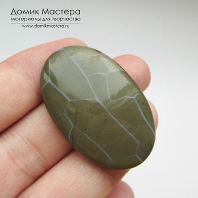 K-K-001091 - яшма, кабошон, Танзания, 40х26х4мм