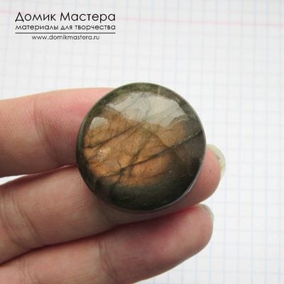 K-K-001106 - спектролит, кабошон, 27х7 мм