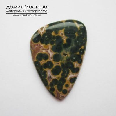 K-K-001169 - океаническая яшма, кабошон, 55х40х5мм