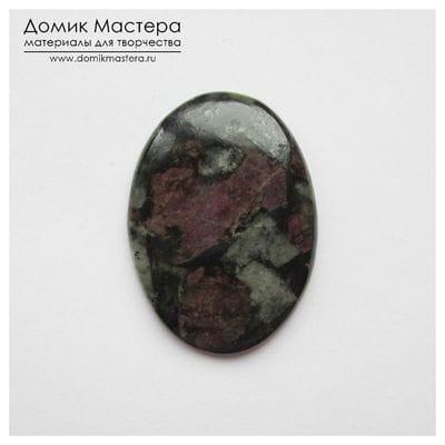 K-K-001190 - эвдиалит, кабошон, Россия, 37х27х3мм