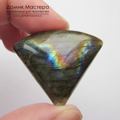 K-K-001197 - спектролит, кабошон, 37х30х7мм