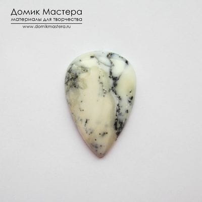 K-K-001289 - моховый опал, кабошон, Турция, 39х26х7мм