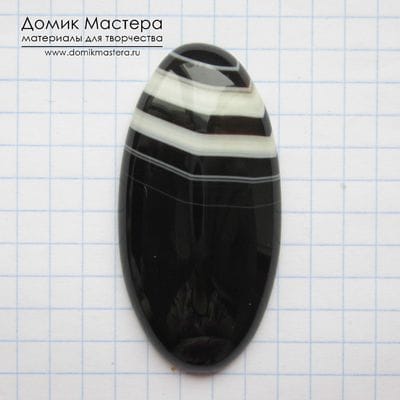 K-K-001312 - агат тонированный, кабошон, 50х25х8мм