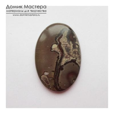 K-K-001419 - яшма, кабошон, Африка, 39х26х5мм