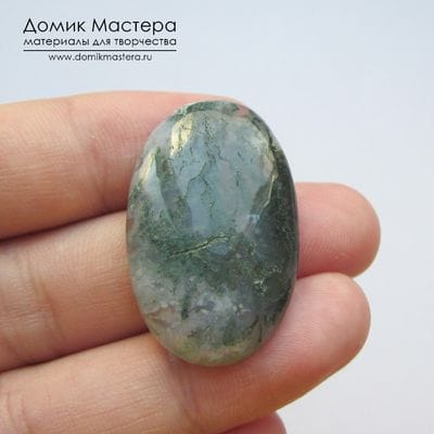K-K-001445 - агат индийский, кабошон, натуральный камень, 34х22х5мм