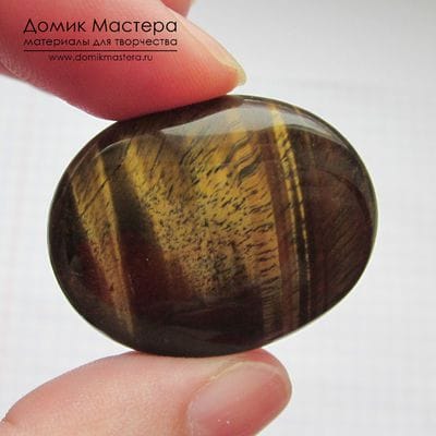 K-K-001474 - тигровый глаз, кабошон, натуральный камень, 36х28х6мм