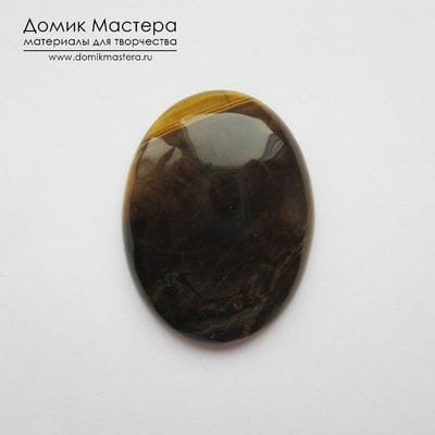 K-K-001567 - тигровый глаз, кабошон, натуральный камень, Африка, 30х40х6мм