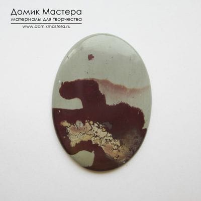 K-K-001581 - яшма, кабошон, натуральный камень, Африка, 49х35х4мм